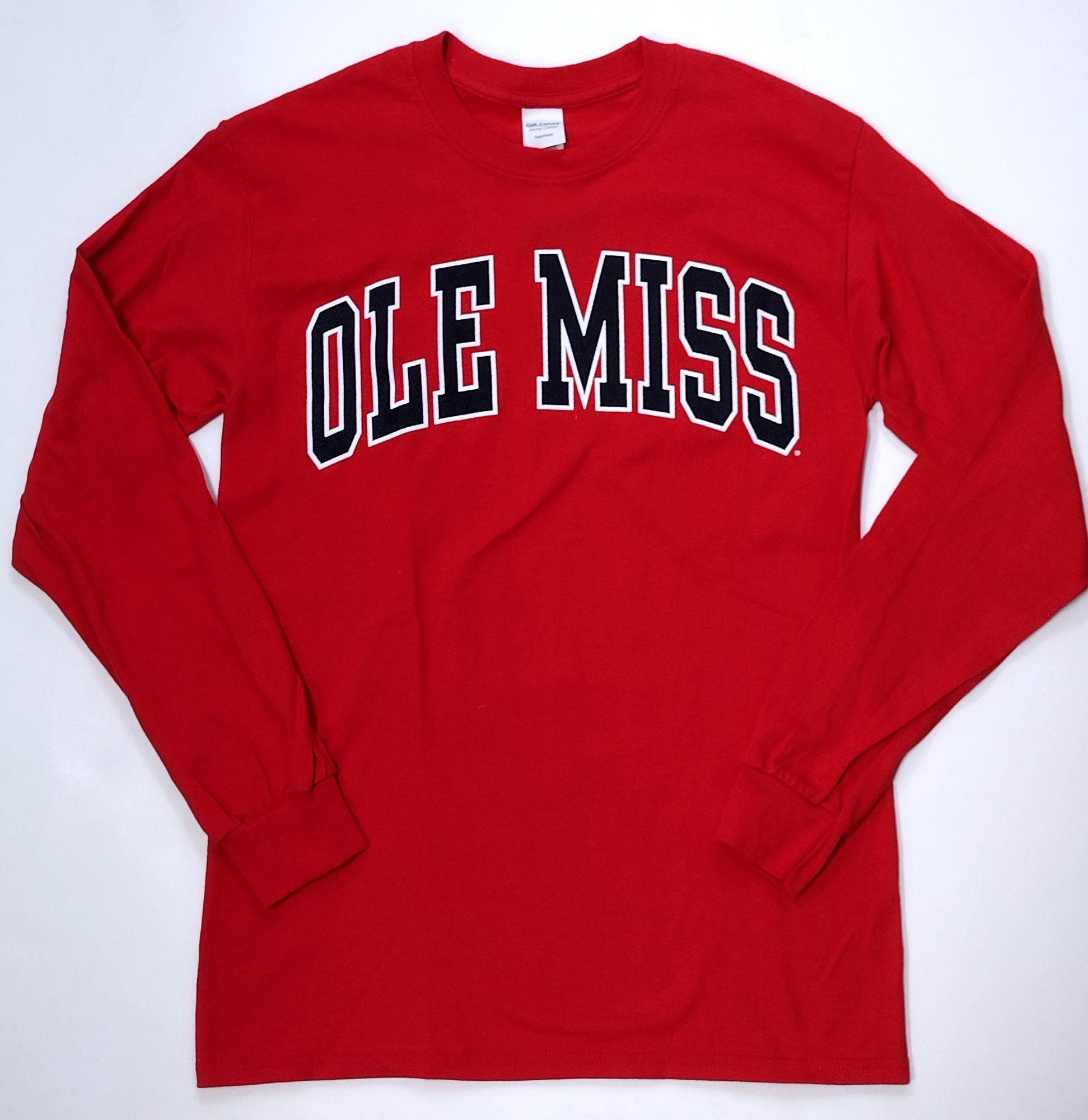 image of: Ole Miss Bold Arch Long Sleeve Tee