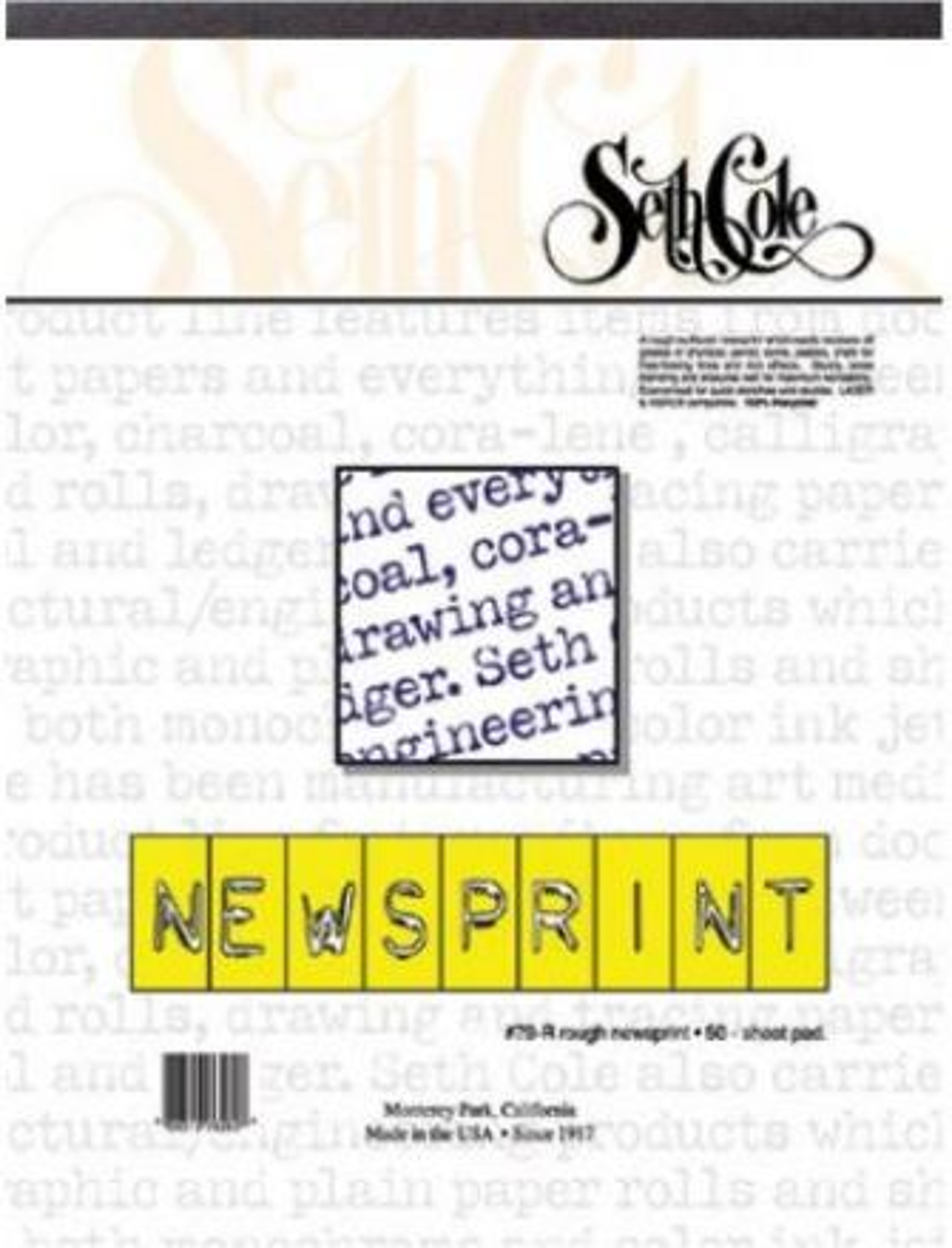 image of: -Seth Cole NEWSPRINT 18x24