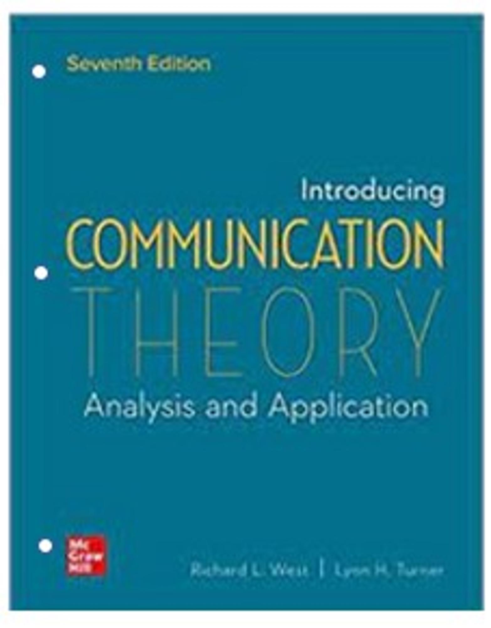 Cover image for SPECIAL IA VERSION - Introducing Communication Theory -  Loose Leaf - 7th ED