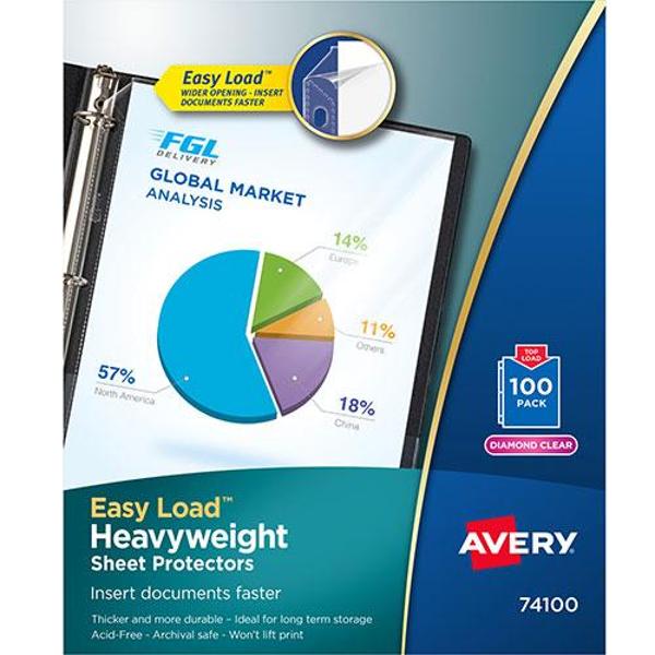AVERY SHEET PROTECTOR 100CT BOX; $32.49