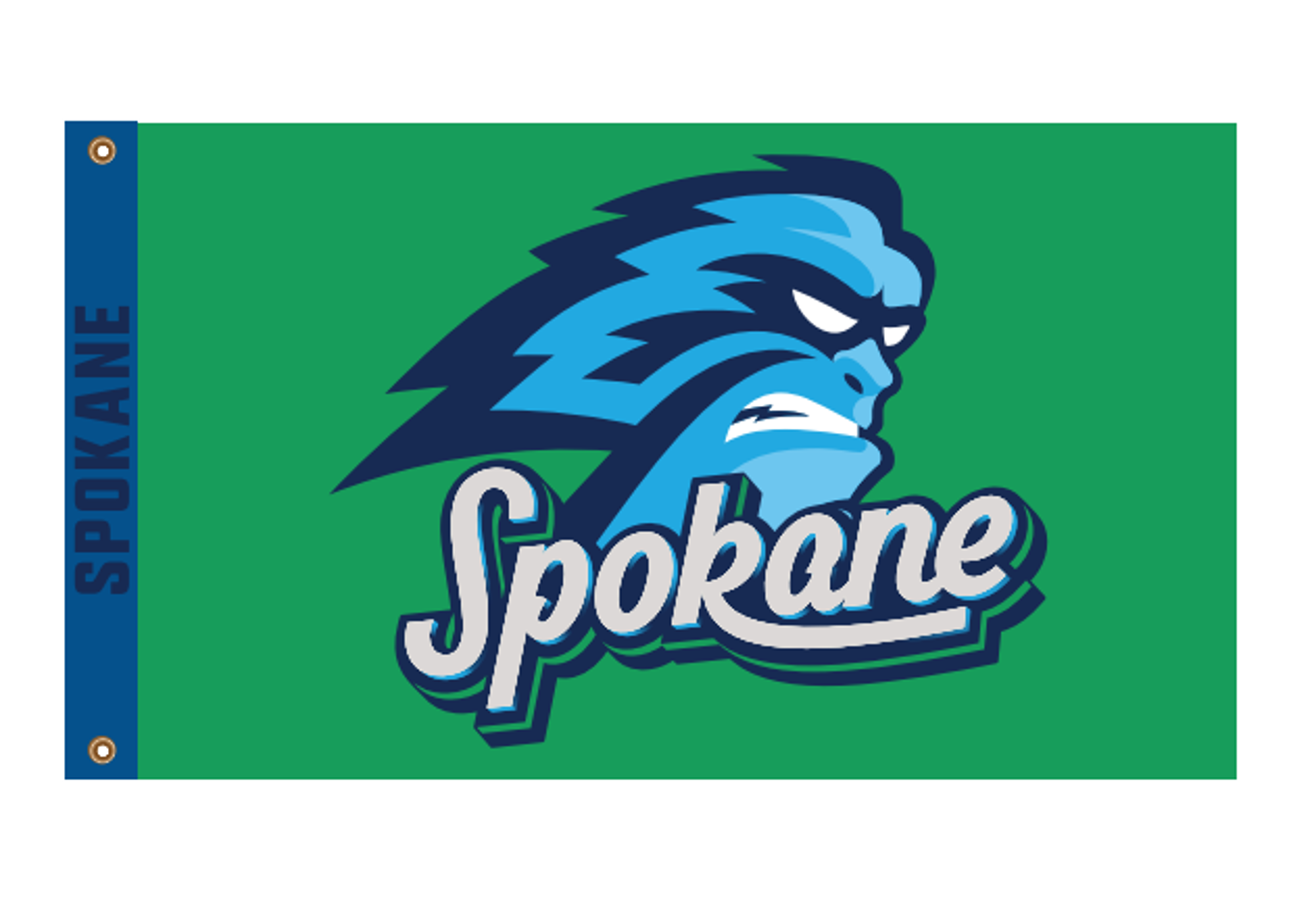 image of: SCC 3X5 FLAG SASQUATCH GREEN