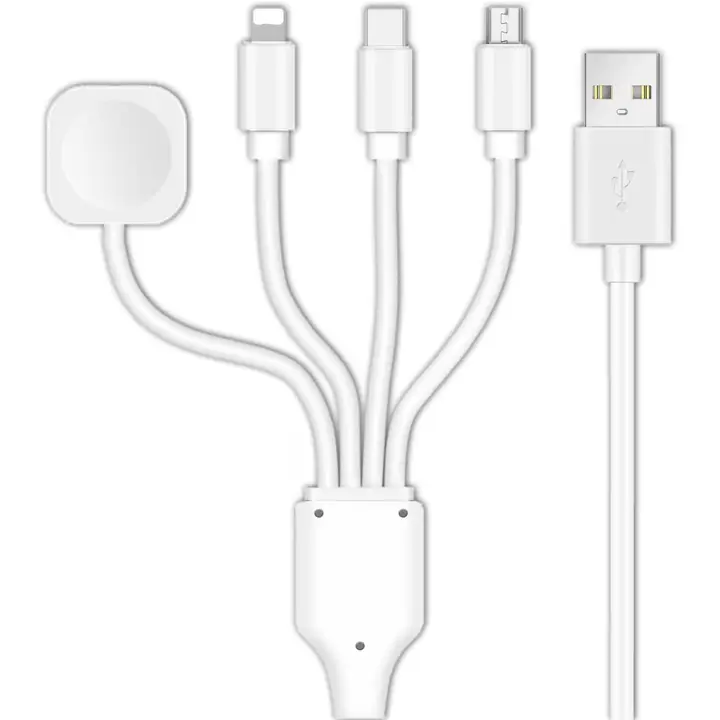 image of: Tech Trendz 4-in-1 Charging Cable, White