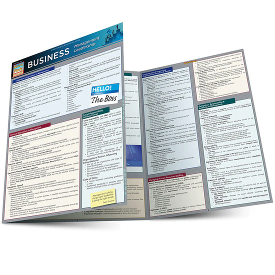 Cover image for BUSINESS MANAGEMENT LEADERSHIP LAMINATED STUDY GUIDE