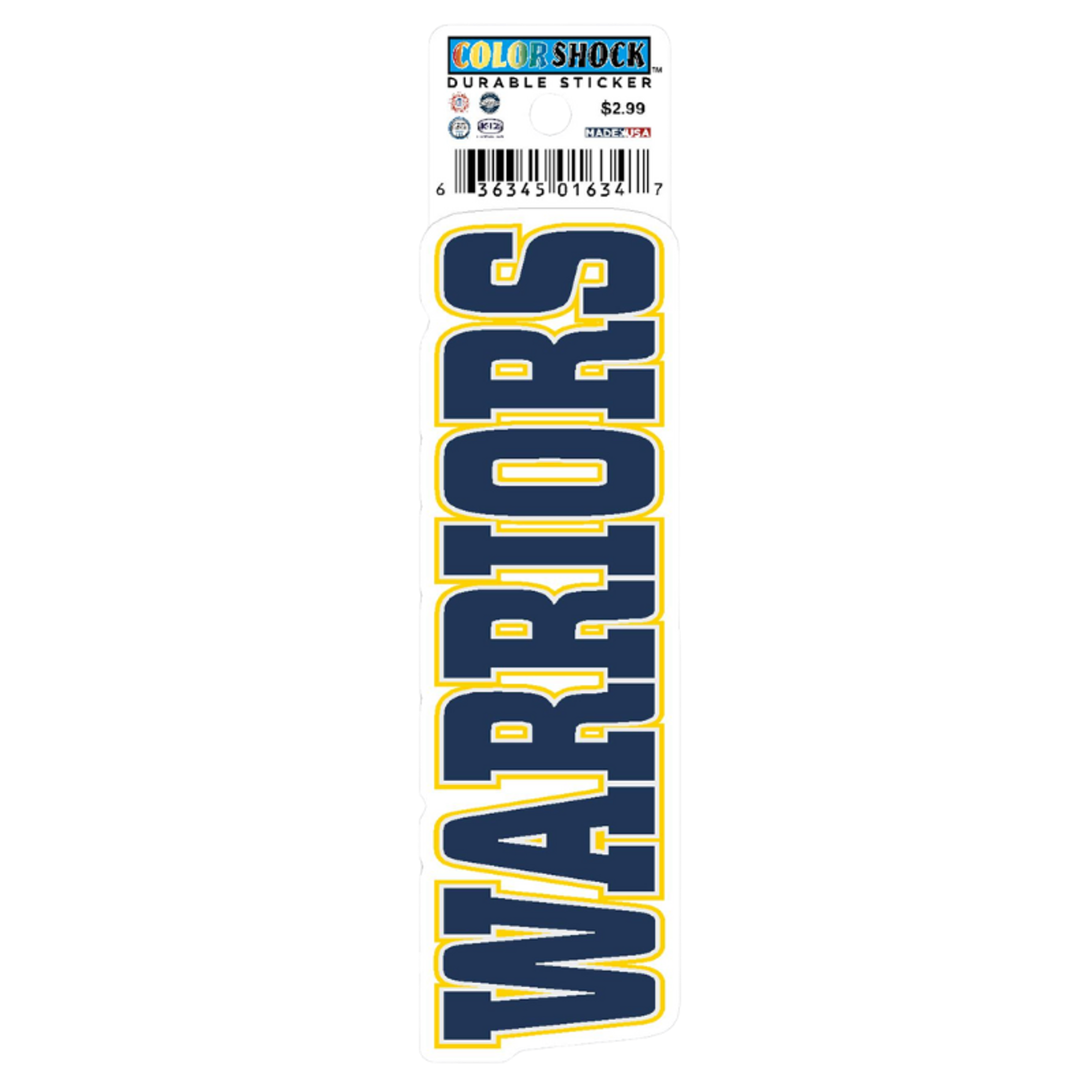 image of: Warriors Textured Sticker