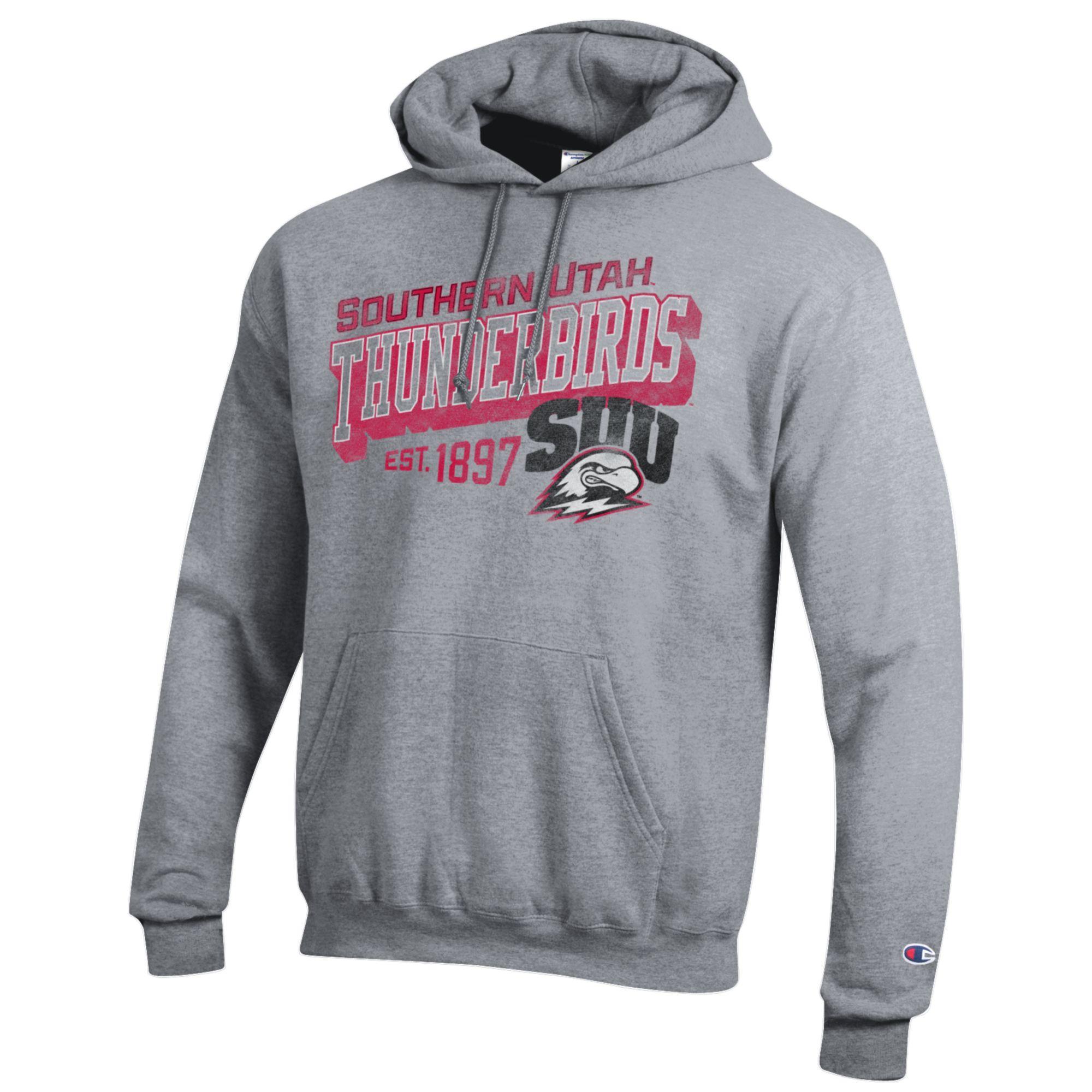 image of: CHAMPION HOOD GRAY  SOU THUNDERBIRDS 1897