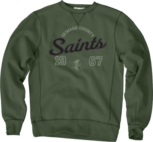 BLUE 84 MAIN ROAD SAINTS SANDED FLEECE CREW; $48.99