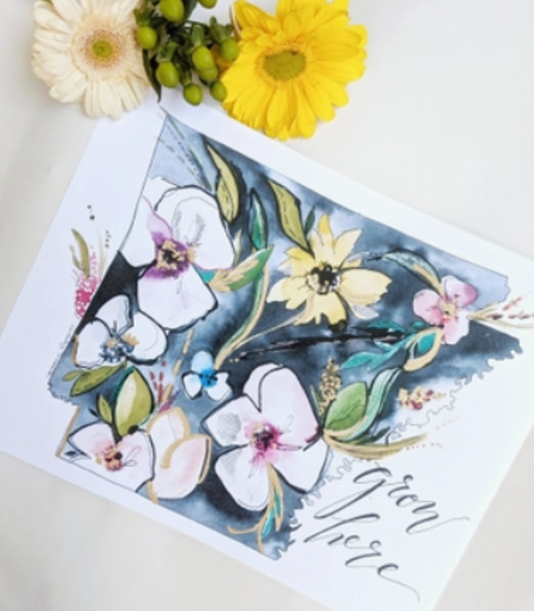 image of: Arkansas Grow Here Print 11" x 14"