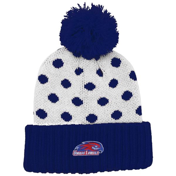 Polkadot Cuff Pom Knit Hat; $26.99