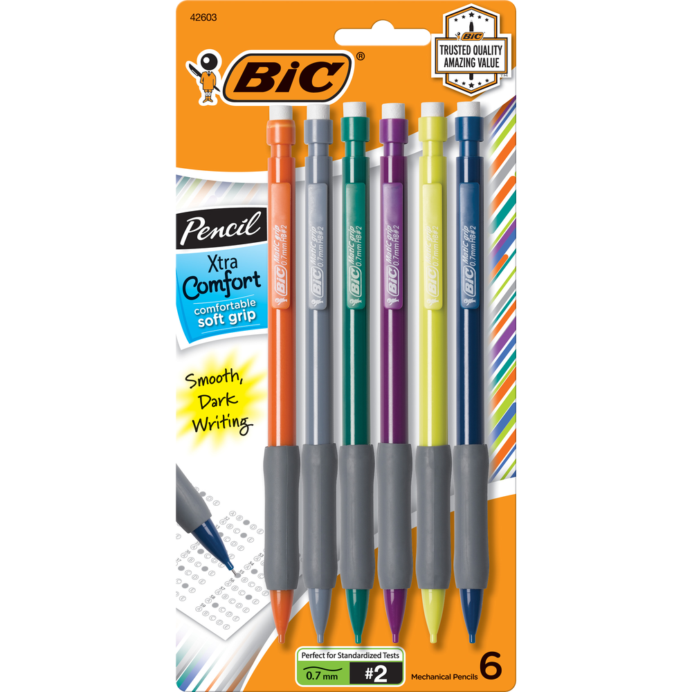 Product image 1 of 1 for BIC Xtra comfort Mechanical Pencil - Asst .7mm, 6pk