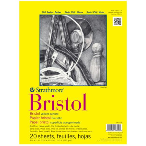 STRATHMORE BRISTOL VELLUM REG  11X14; $11.99