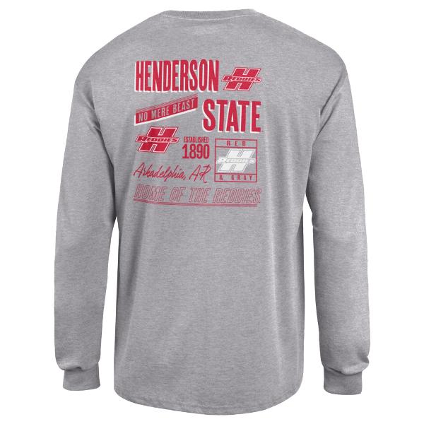 Henderson State Home of the Reddies Long Sleeve Tee; $24.99