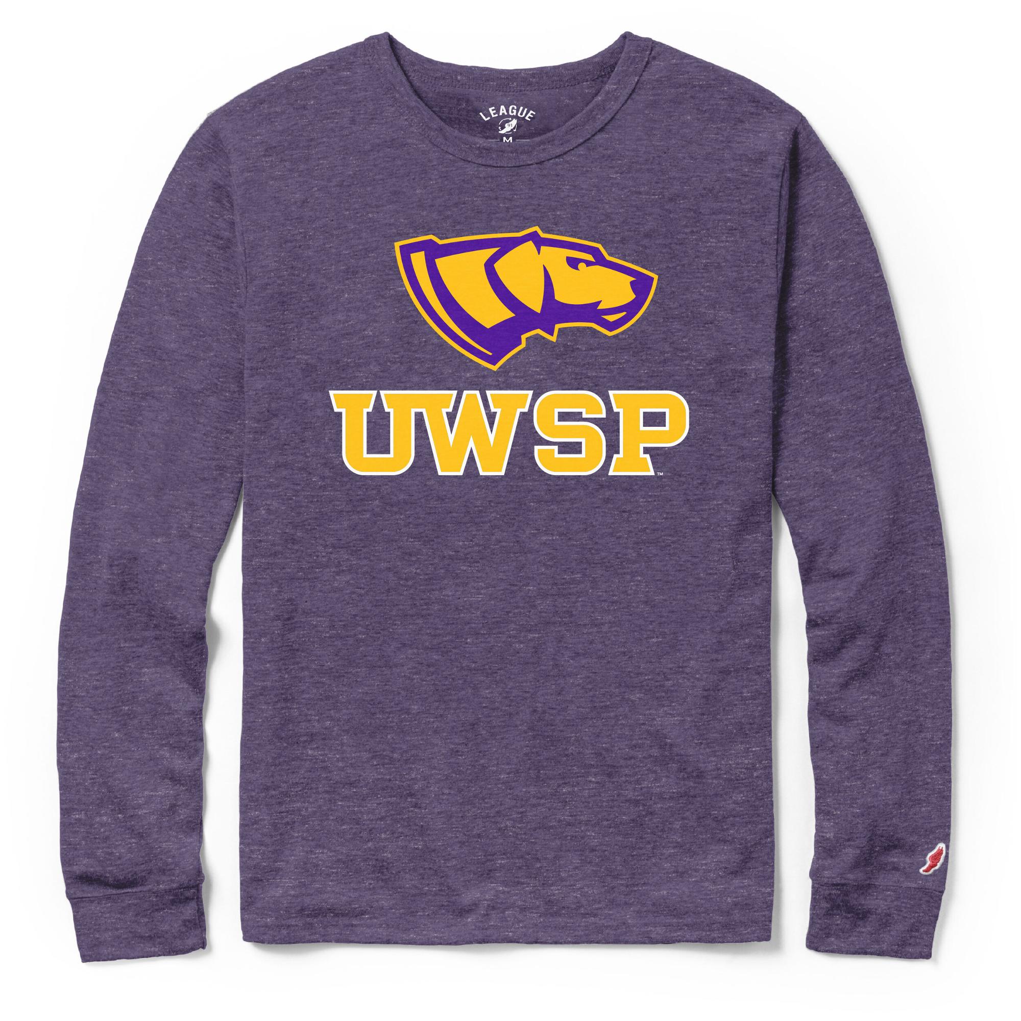 Product image 1 of 1 for UWSP Pointers Victory Falls Solid L/s Tee, Heather New Purple