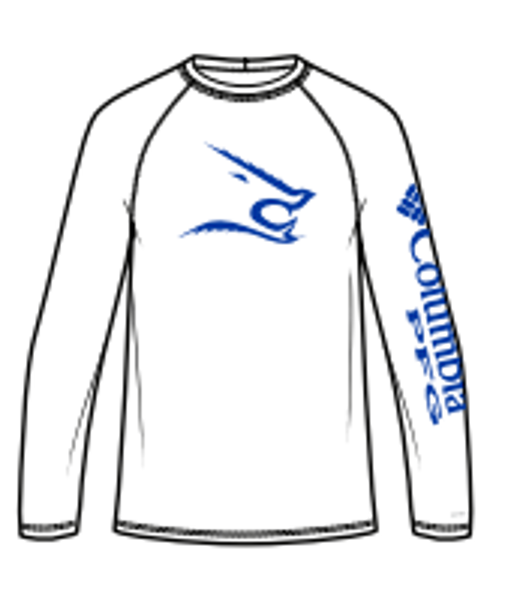 Product image 1 of 1 for TAMUK COLUMBIA LS TECH TEE BLUE