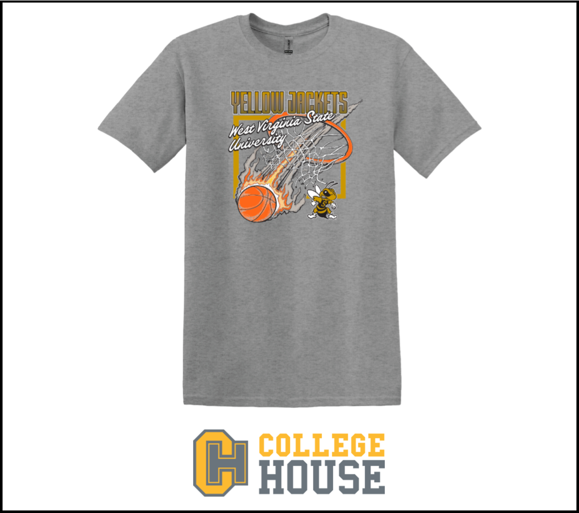 Product image 2 of 2 for Tee - College House Gray "Basketball" Crew