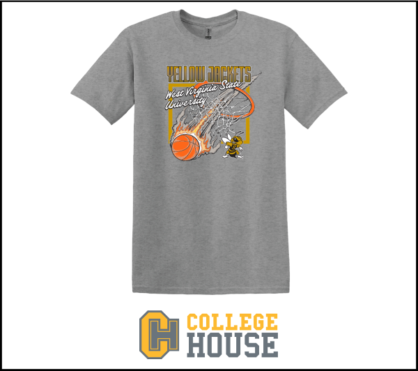 Tee - College House Gray "Basketball" Crew; $19.99
