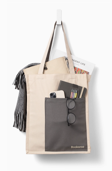 BOOKAROO TOTE BAG; $19.99