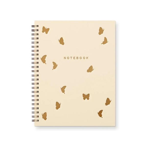 Butterfly Pattern Journal, Lined Notebook, Beige; $24.98