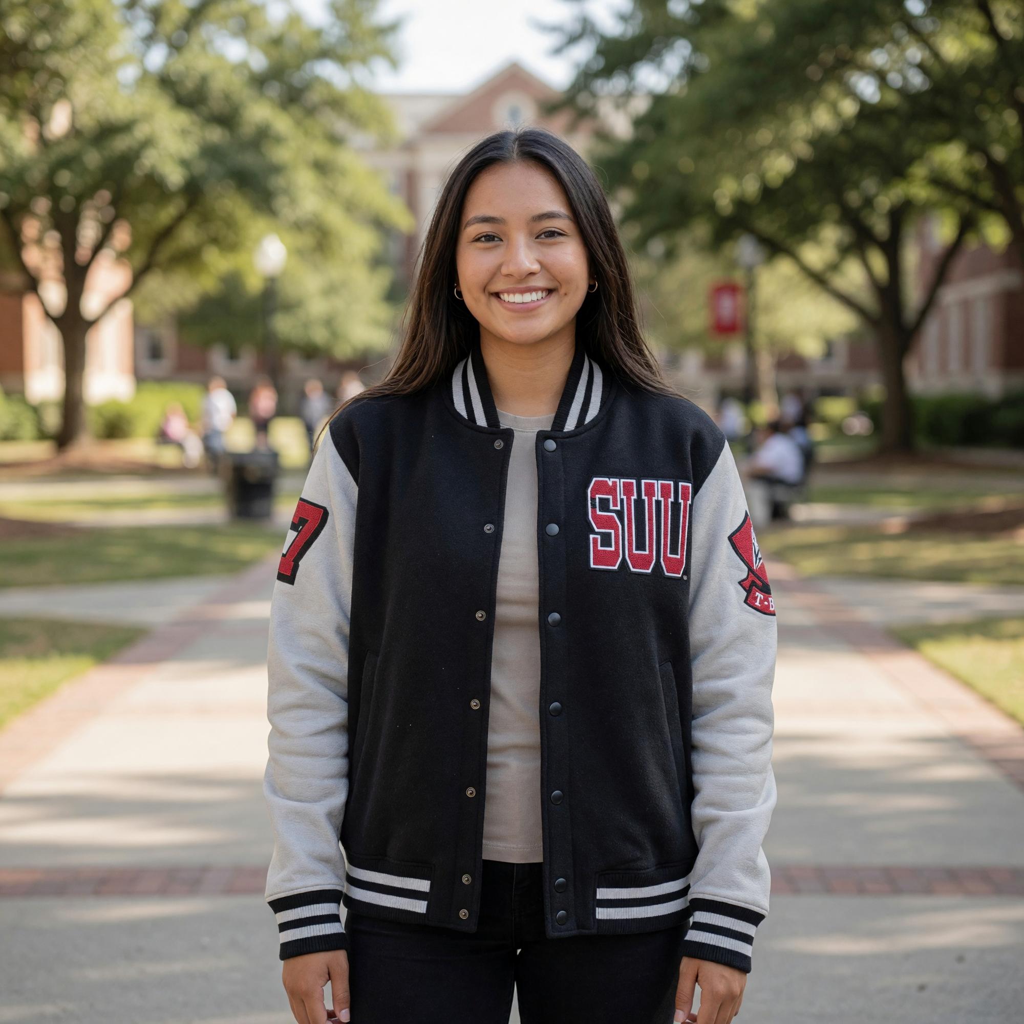 Product image 4 of 4 for CHAMPION FLEECE VARSITY JACKET BLACK SUU