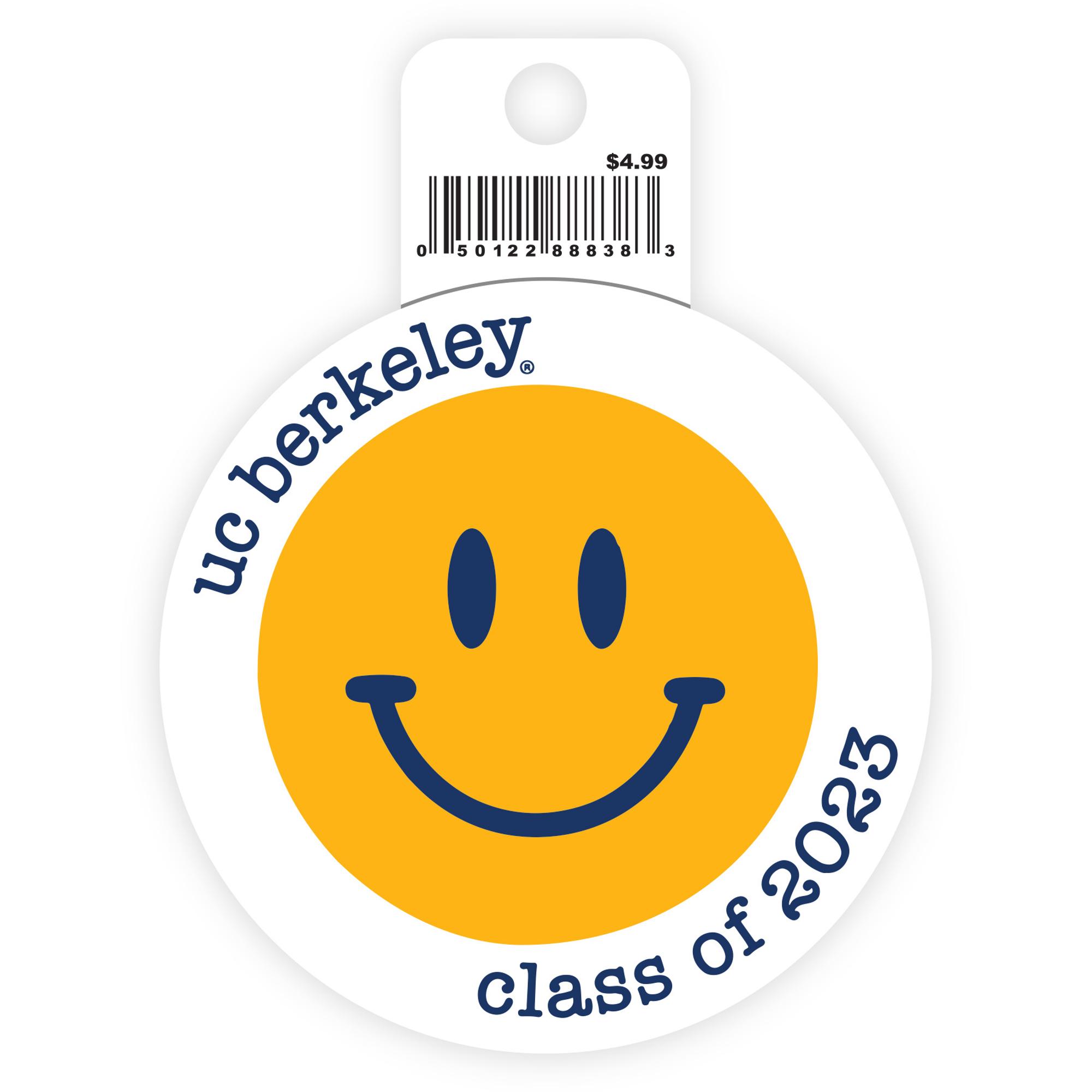 Class Of 2023 Smiley Face Sticker Cal Student Store