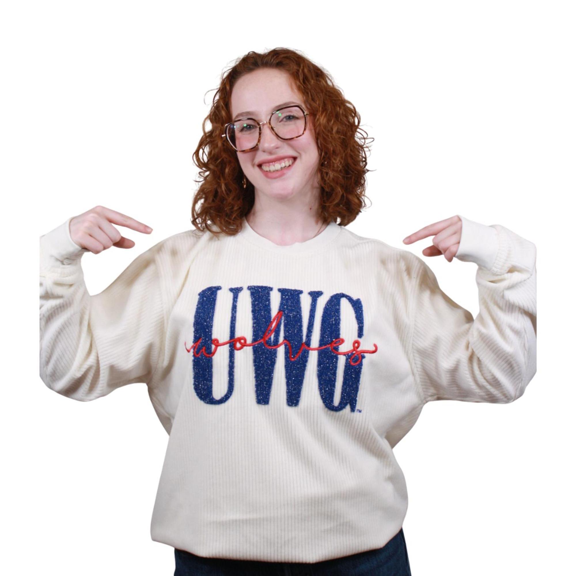 Product image 2 of 2 for UWG WOLVES TEXT "ZOE" RIBBED LS SHIRT