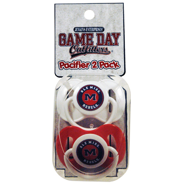 image of: Ole Miss Pacifier 2-Pack White and Red