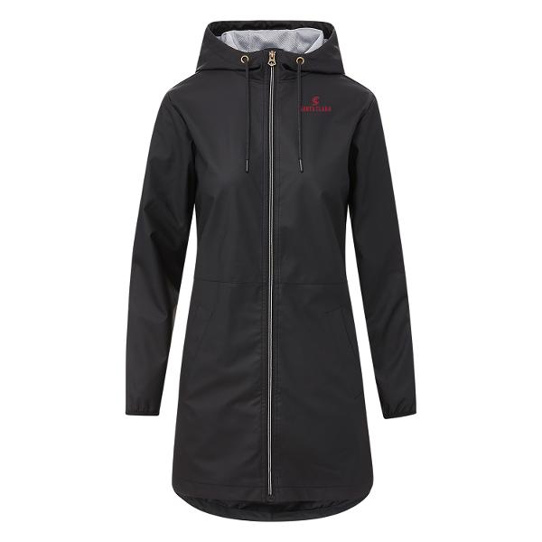 Santa Clara Broncos Women's Weatherproof Hooded Rain Jacket, Black; $84.98