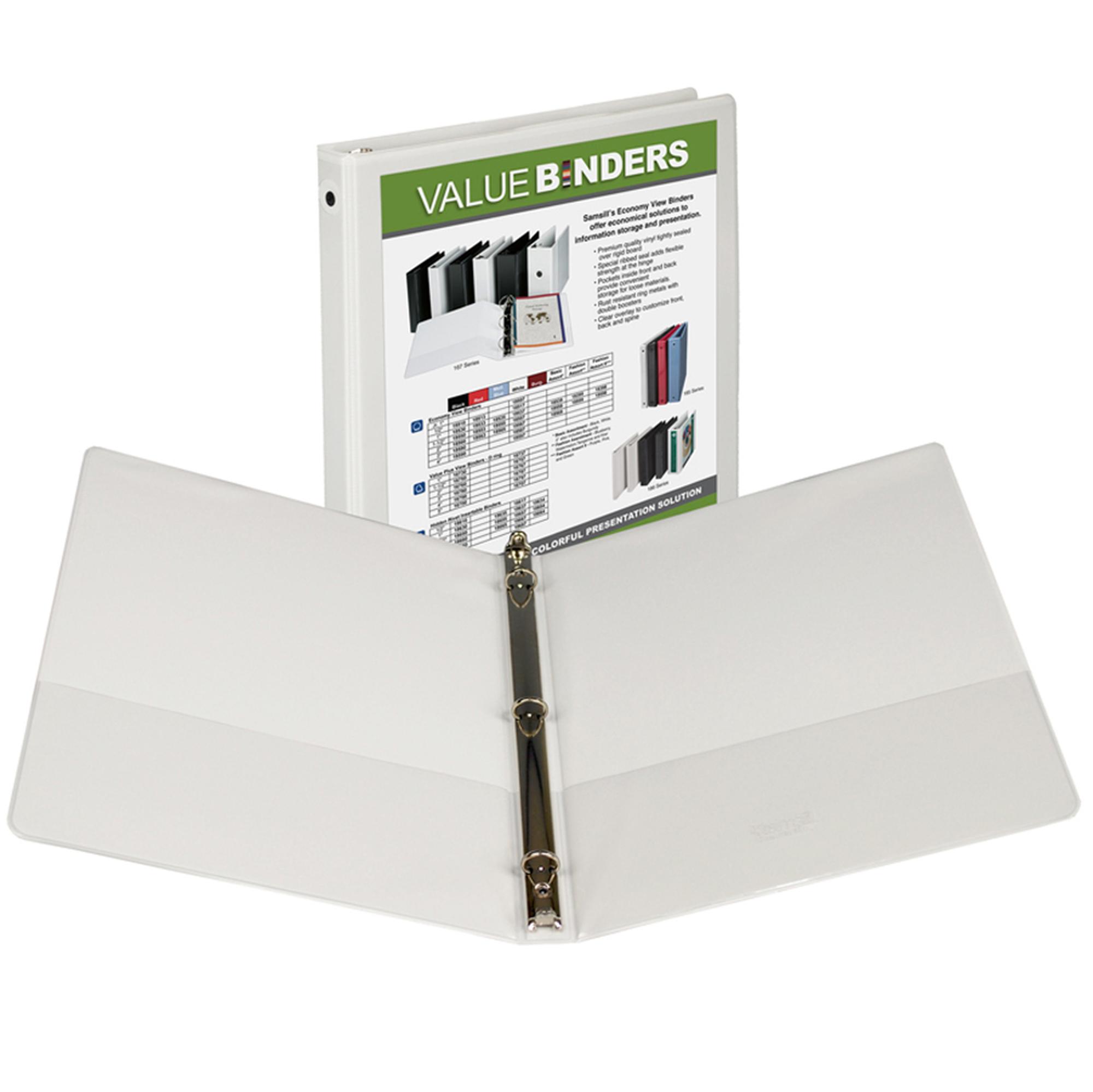image of: -Samsill 1/2" Insertable White Binder