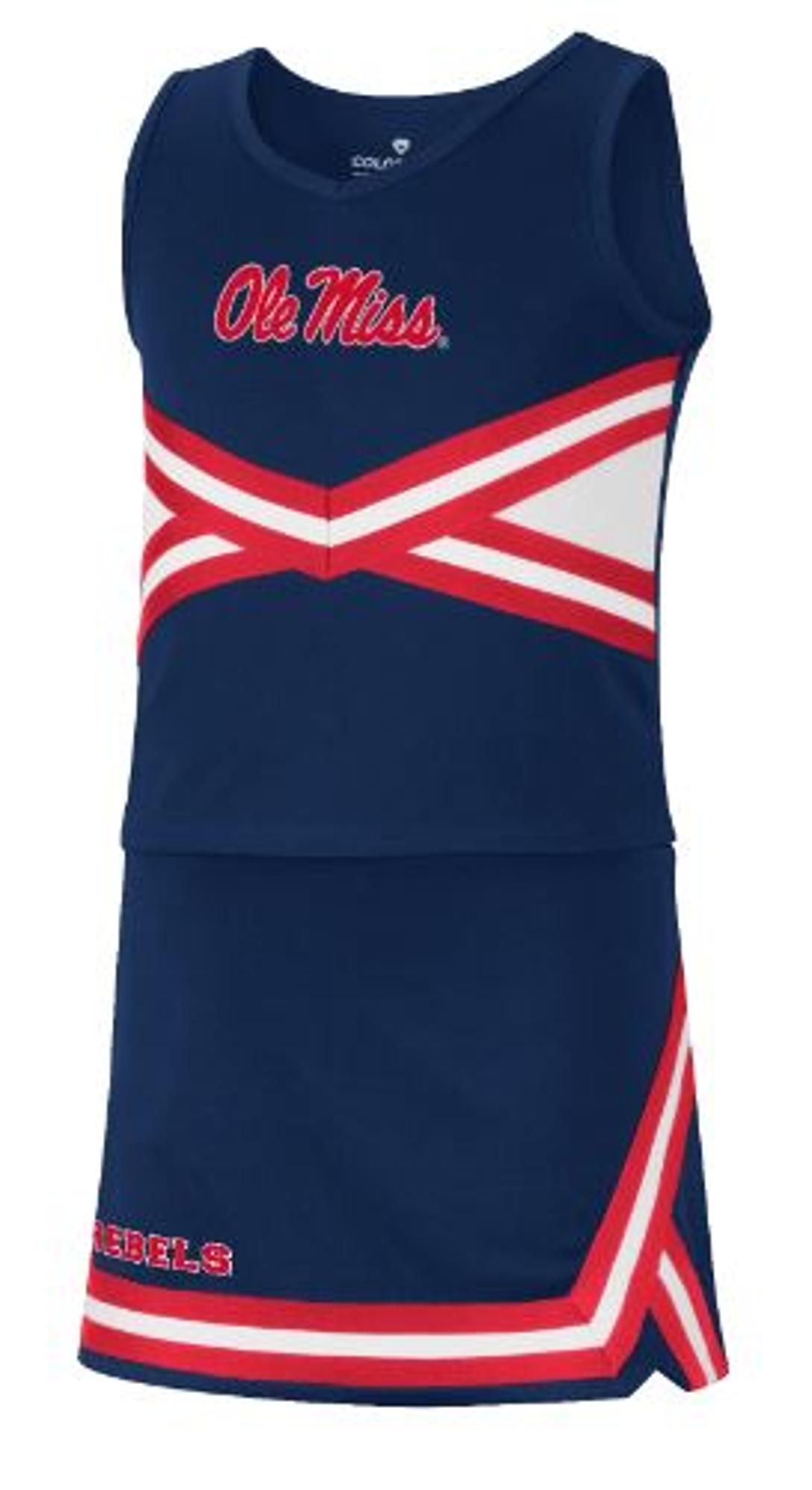 image of: Youth Ole Miss Carousel Criss-Cross Cheer Set Navy XL