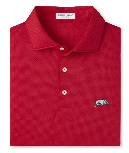 Arkansas Razorbacks Peter Millar Hugo Performance Jersey Polo; $155.00