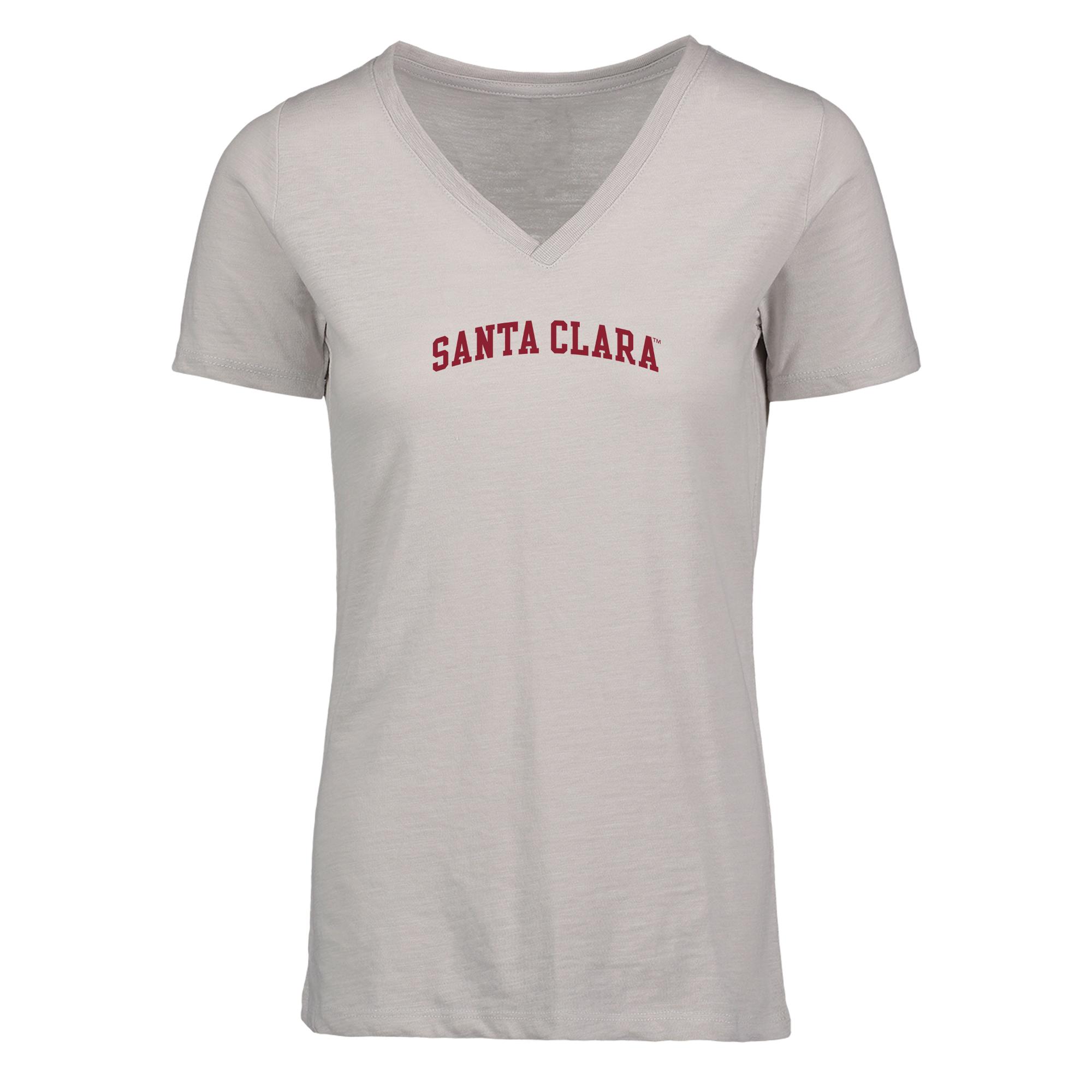 Product image 1 of 1 for Santa Clara Broncos Women's V-Neck Vera Short Sleeve Tee, Dove Gray