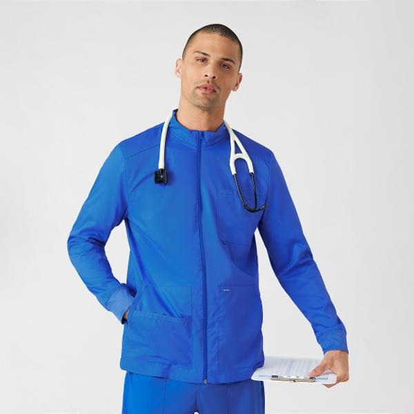 Mens ProFlex 4-Pocket Scrub Jacket; $27.99
