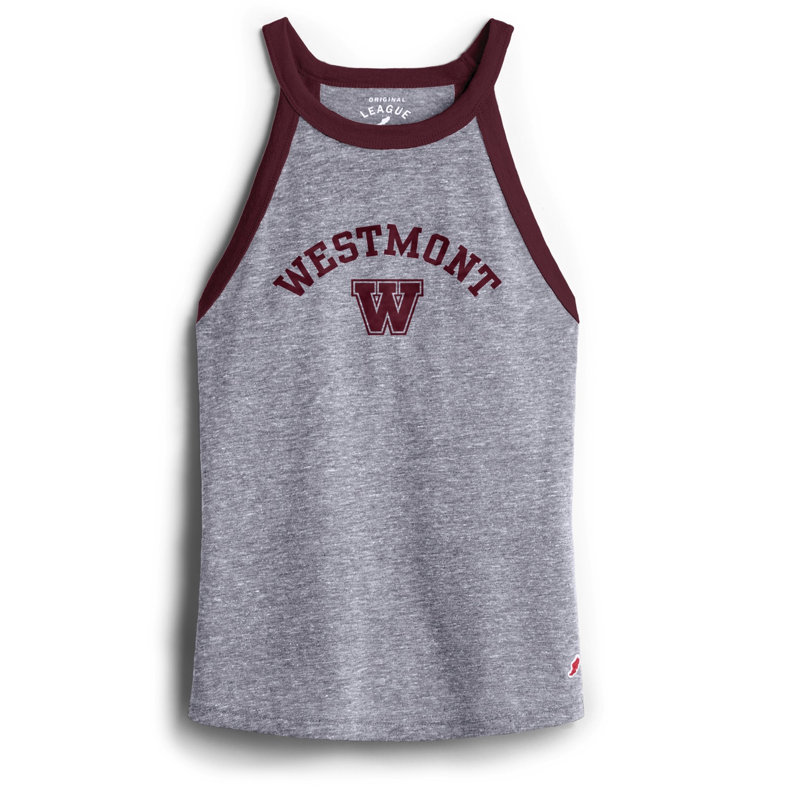image of: League Intramural High Neck Tank Maroon