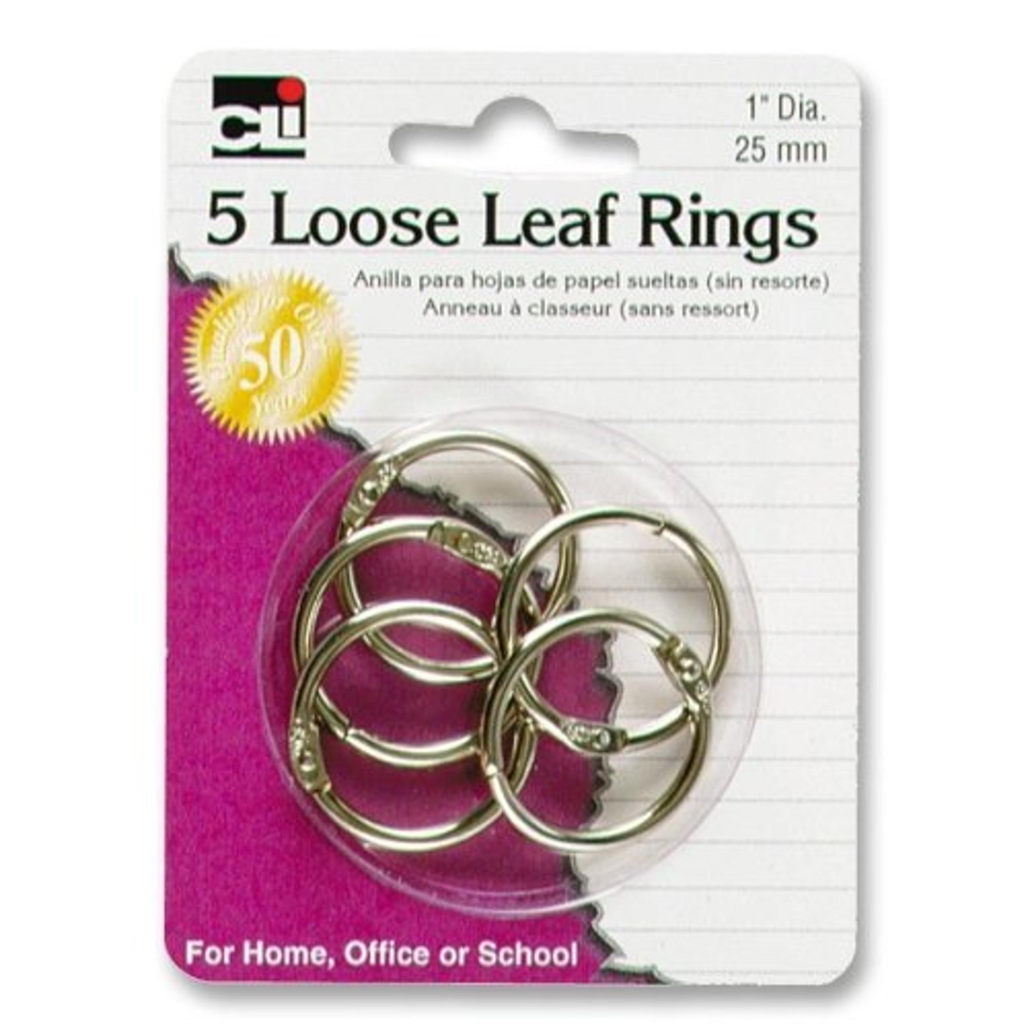 CLI Loose Leaf Binder Rings 1"