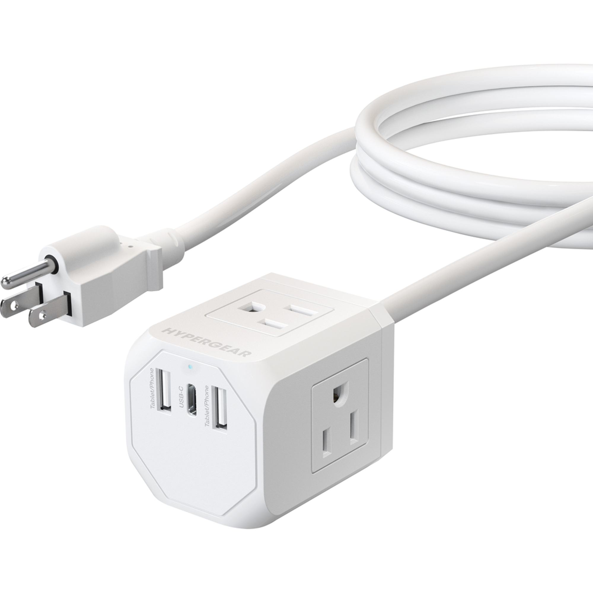image of: HyperGear CUBE Multi-Port Power Strip Extender Cord