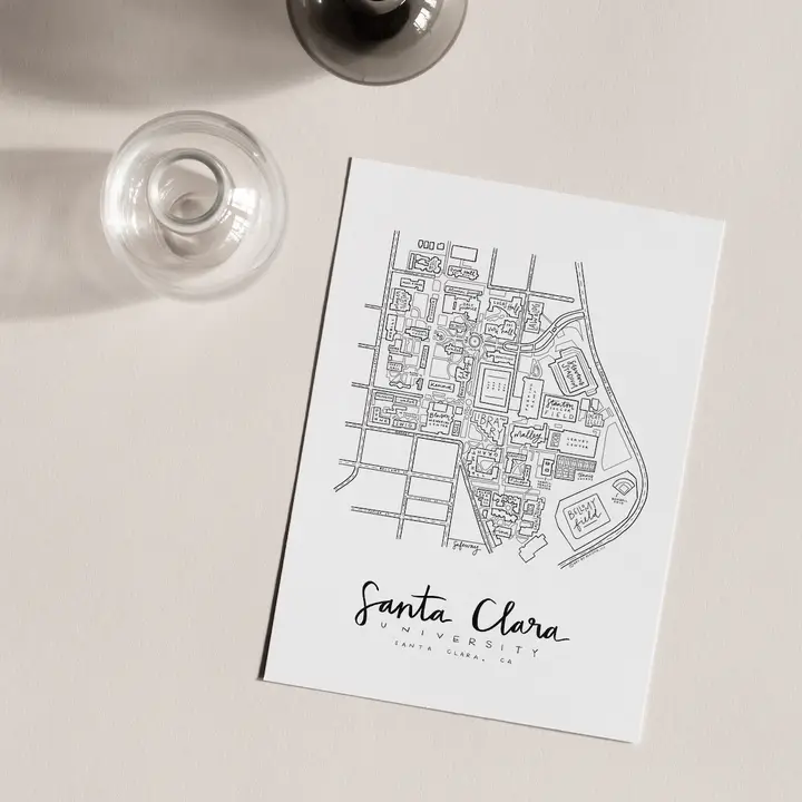 image of: Santa Clara University Map Print