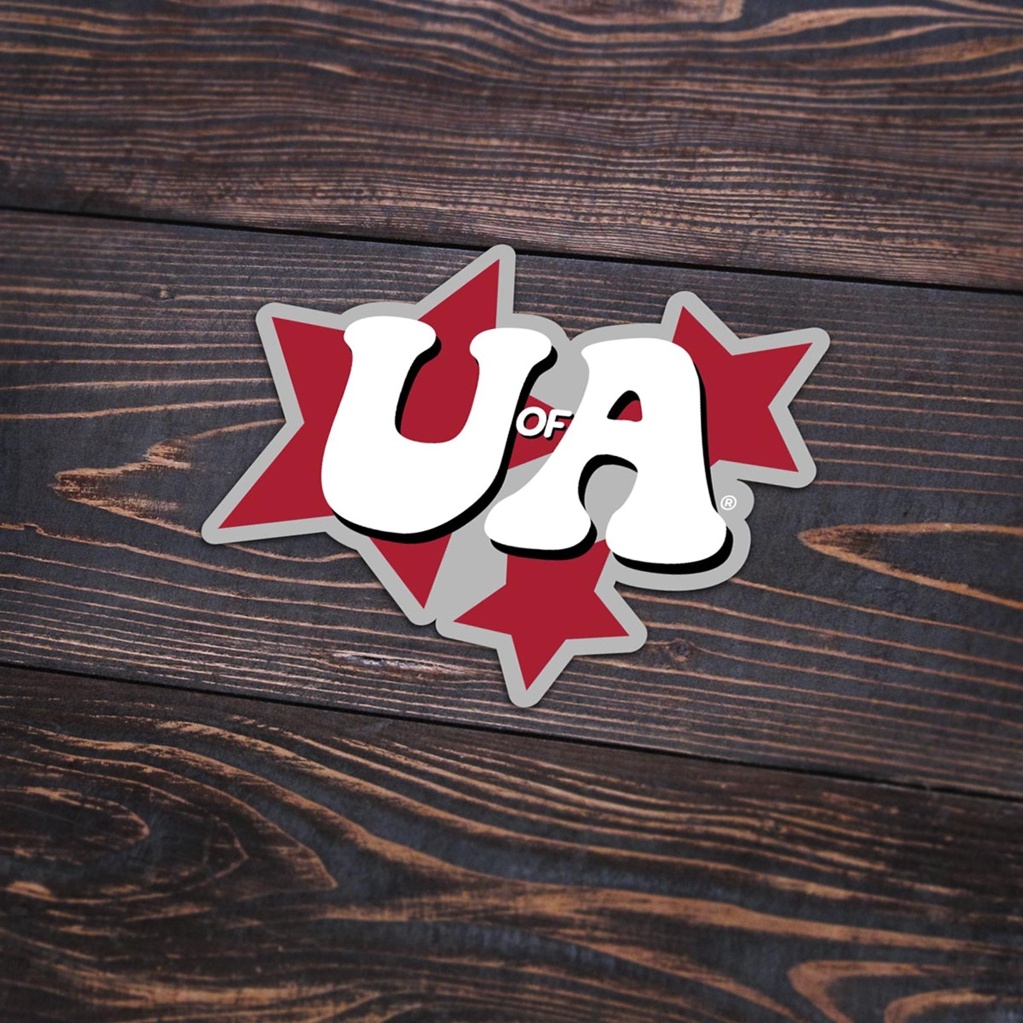 image of: University of Arkansas "U of A Stars" Sticker