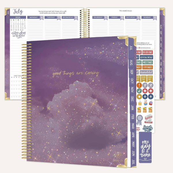 PLANNER Bloom Vision Goal 2026-27 Good Things Are Coming; $32.95