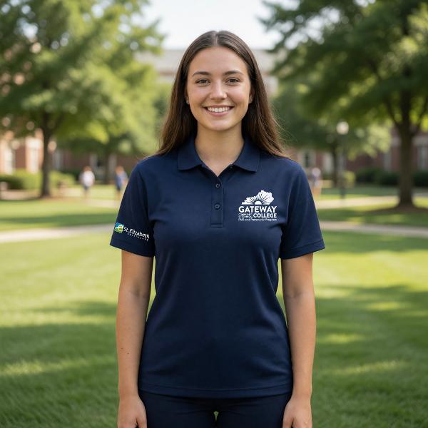 Women's Navy EMS Polo shirt; $53.50