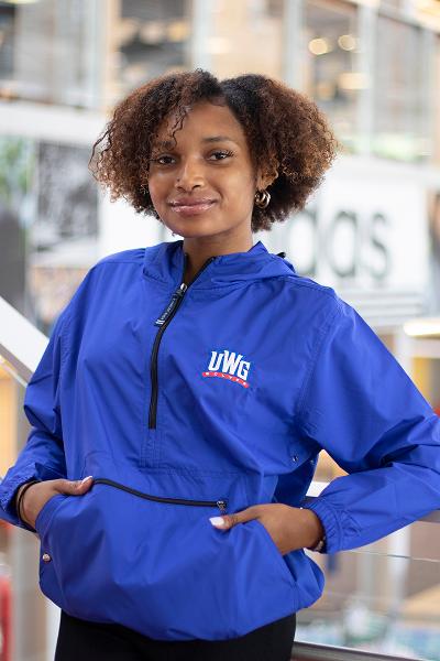 UWG LOGO PACK N GO PULLOVER; $54.99