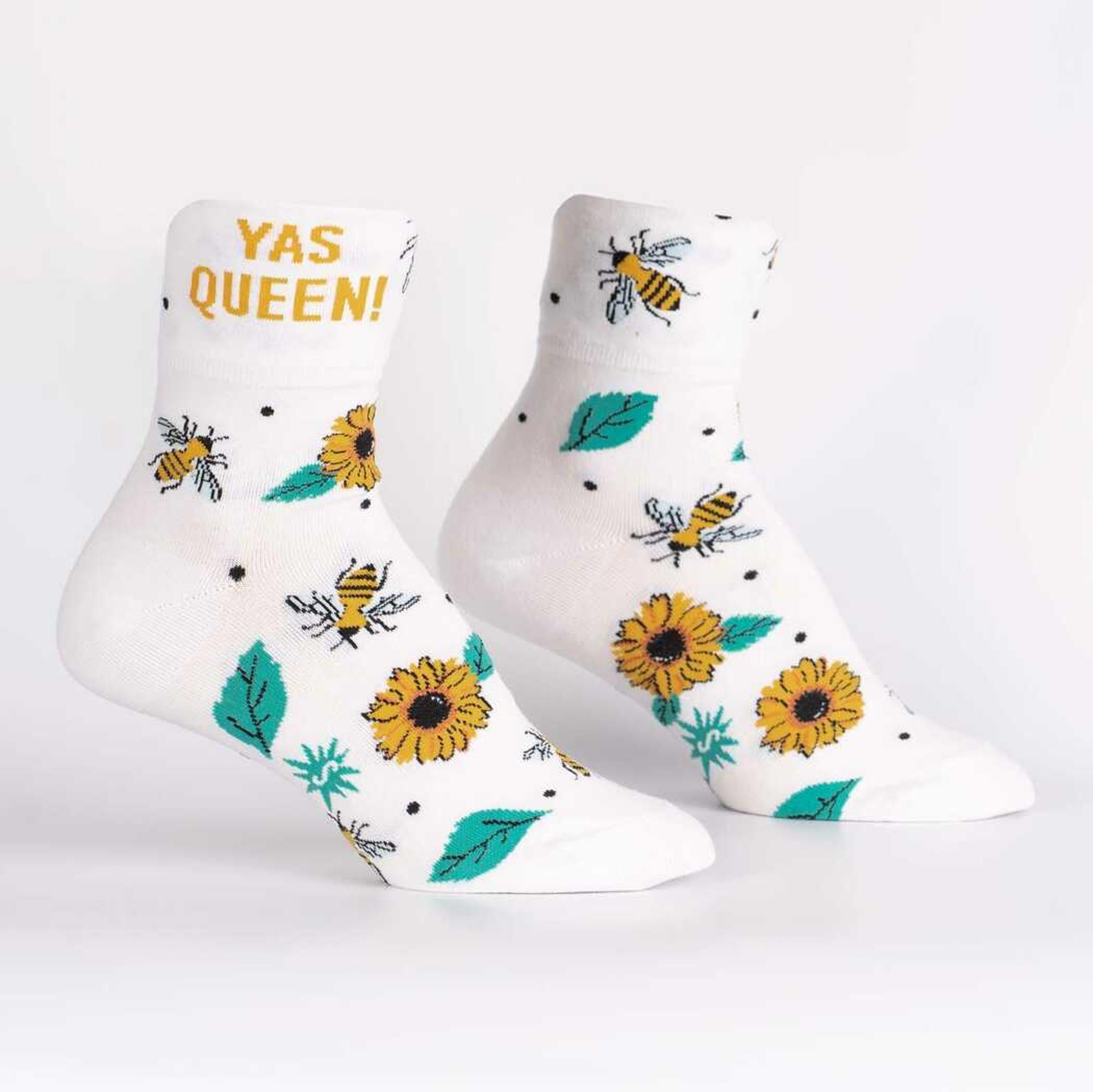 image of: Turn Cuff Socks - Yas Queen