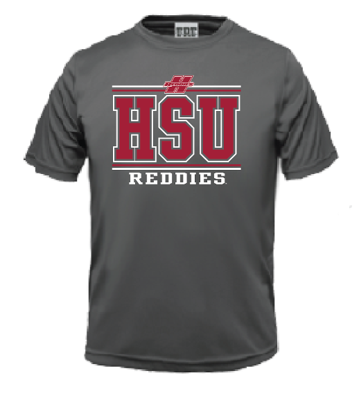 HSU Reddies Youth Poly Short Sleeve Tee; $26.99