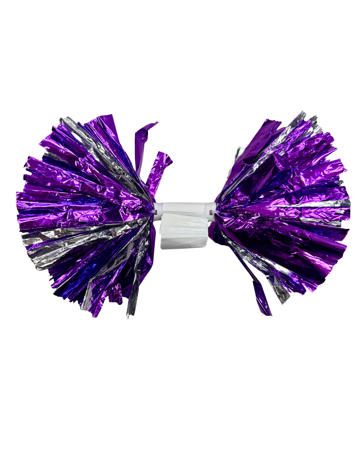 image of: Purple Pom Poms with Baton Handle