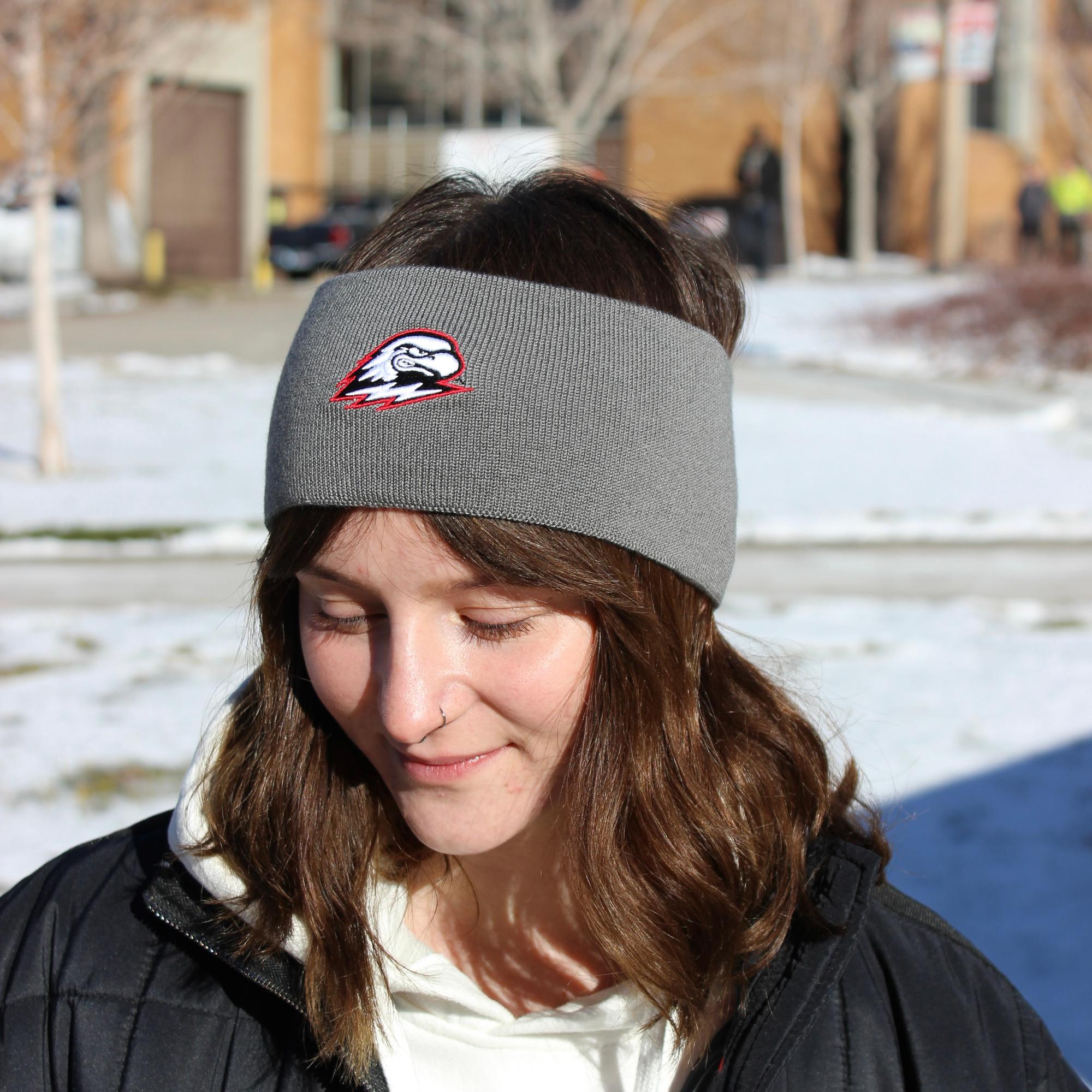 image of: MV SPORT Gray Winter Headband SUU T-Birds