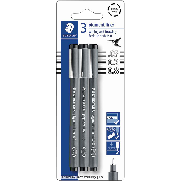 STAEDTLER PIGMENT LINER PEN SET; $7.24