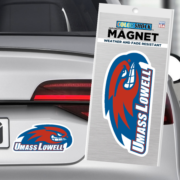 UMass Lowell River Hawk Automotive Magnet; $9.99