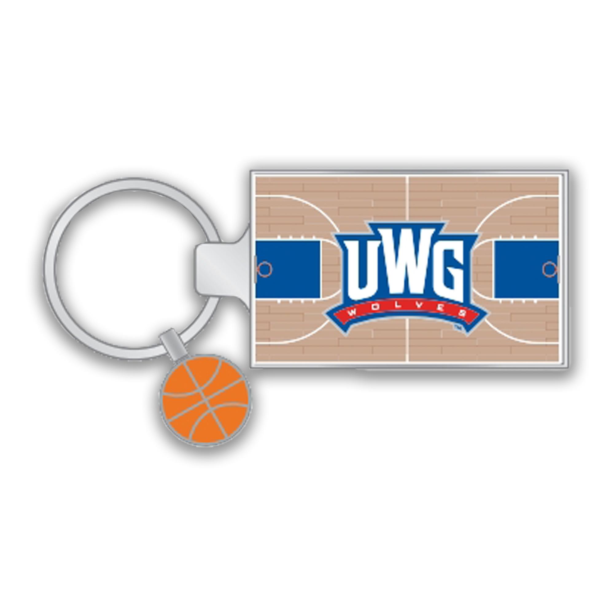 image of: ATHLETICS LOGO BASKETBALL KEY TAG