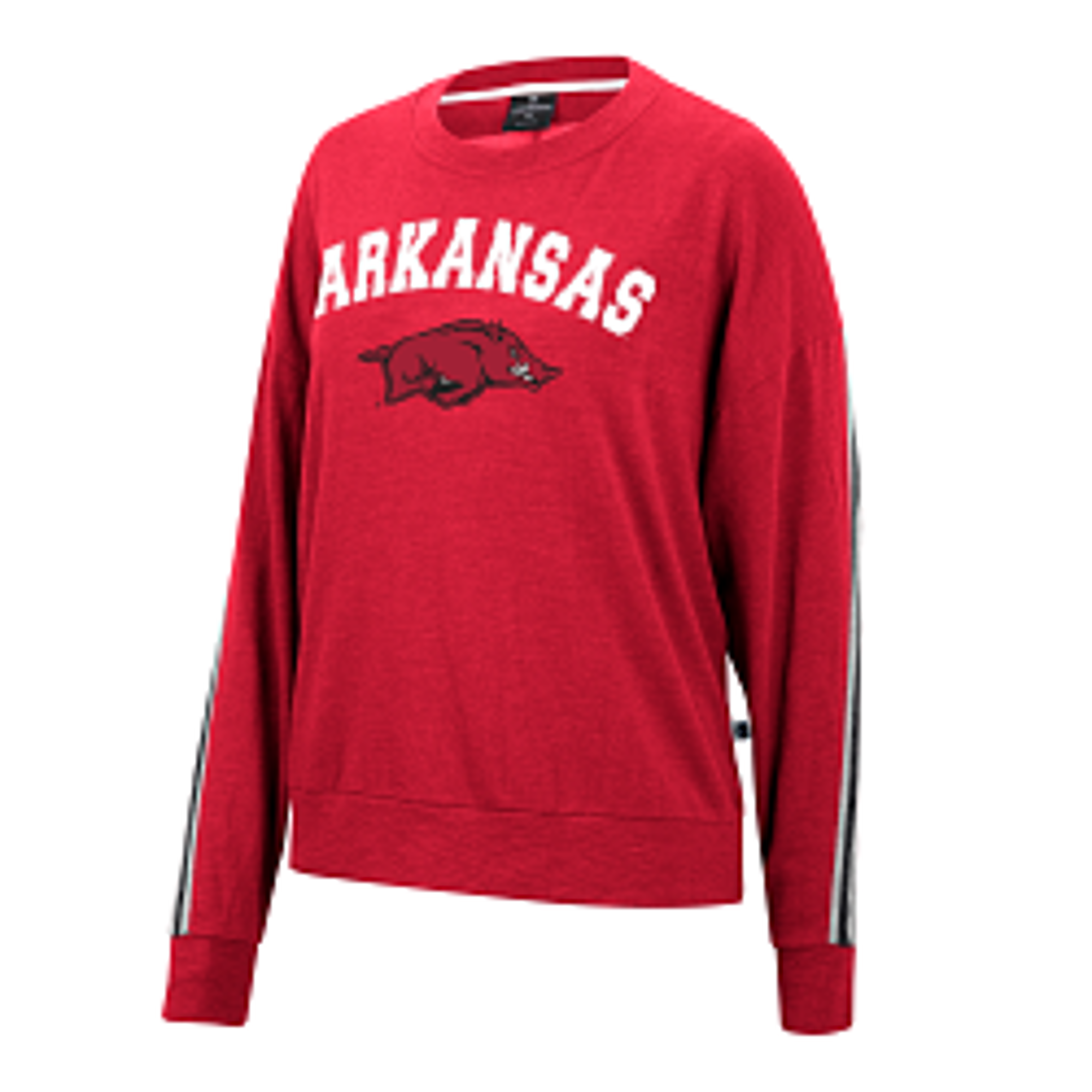image of: Arkansas Razorbacks Women's Bear Sandwich Oversized Crew - Cardinal