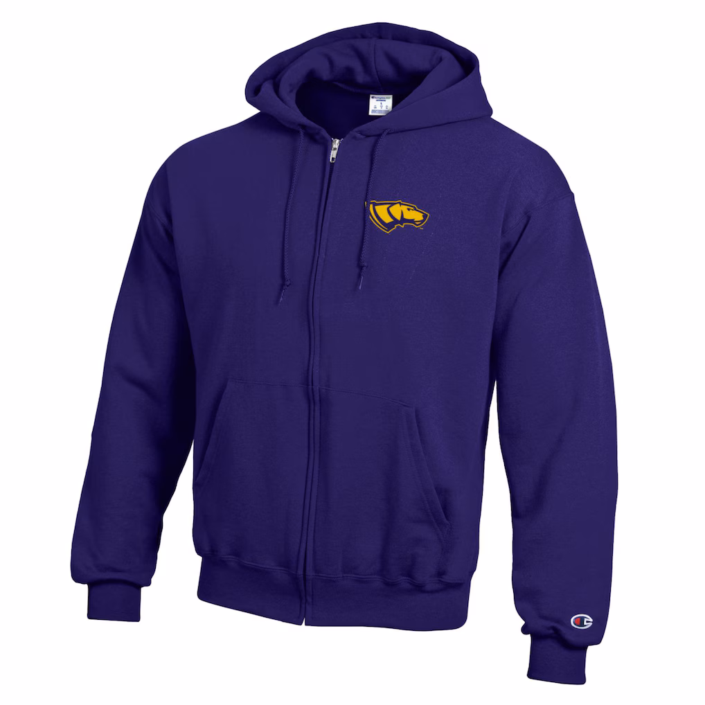 Product image 1 of 1 for University of Wisconsin Stevens Point Full Zip Hood, Purple