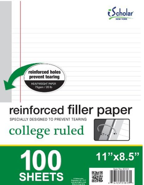 RS REINFORCED 100ct FILLER PAPER CR; $8.99