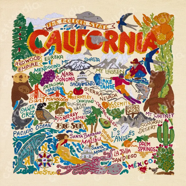 image of: Catstudio California 8in x 8in Fine Art Print